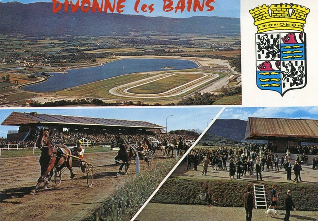 Photo Ancienne Charbonnières-Les-Bains – Hippodrome Sainte-Luce – Spectateurs – Tirage Citrate 6x18cm