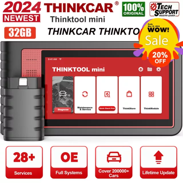 Thinktool mini OBD2 Scanner All System Diagnostic Tool ECU Coding Bidirectional