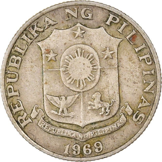 [#1403308] Coin, Philippines, 10 Sentimos, 1969