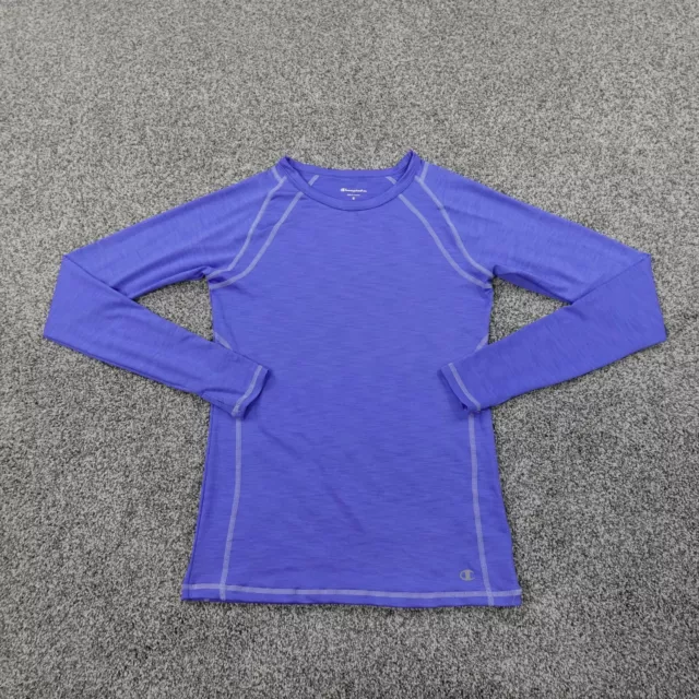 Champion Shirt Women Small Blue Long Sleeve Athletic Elite Performance Ladies