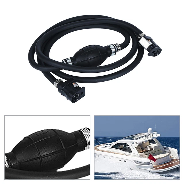 FUEL LINE GAS Hose Primer Bulb Outboard Motor Tank Connector 8mm For