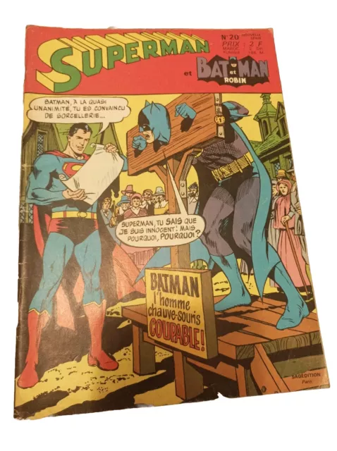 Vintage Spécial Superman Batman Robin N 20 1970  Sagedition Paris DC Comics