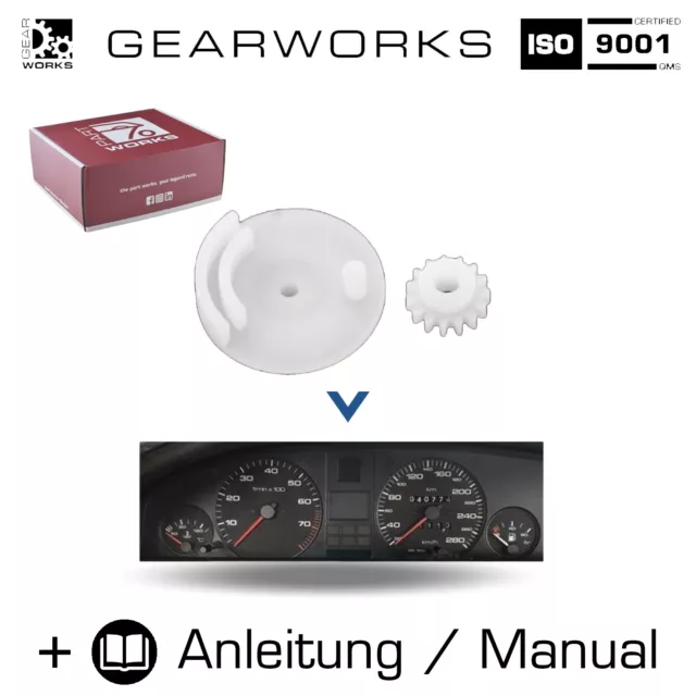 Compte-Tours Engrenages pour Audi 100 200 V8 Type 43 44 Instrument E15+12-K Kit