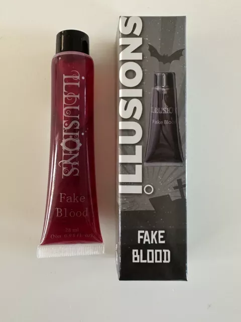 Nuovo trucco sangue finto Illusions 1x 28 ml abito fantasioso scherzo di Halloween