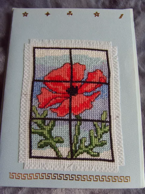 Hand Stitched Cross Stitch Card 3.9