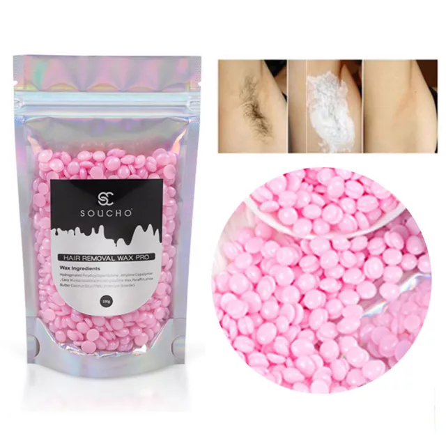 100g / Pack Cera Granos Depilación Caliente Película Pellet sin Dolor ✿