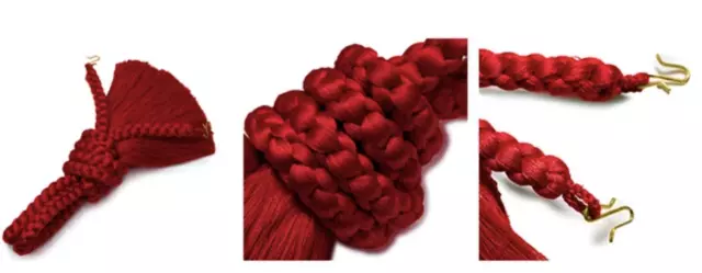 Japanese Traditional Haori Himo Belt Red Kimono from JAPAN