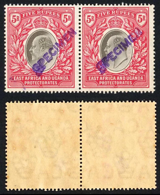 KUT SG30s KEVII 5R Wmk Mult Crown opt Specimen (locally) U/M PAIR