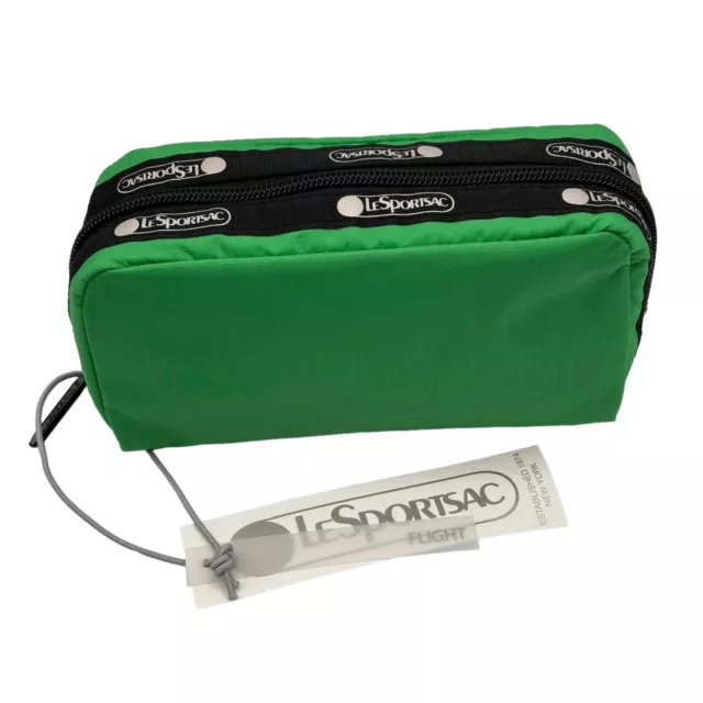 LeSportsac NWT Kelly Green Candace Small Top Zip Cosmetic Case NEW