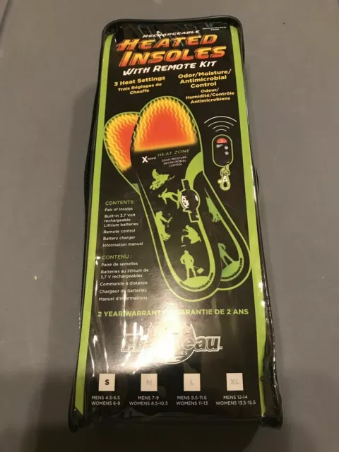 Flambeau Heated Insoles With Remote Control F246 Size Small Hunting Ice Fishing