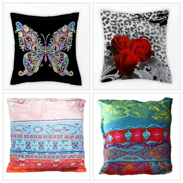 18" Mandala Floral Butterfly Cushion Cover Pillow Case Sofa Waist Home Decor