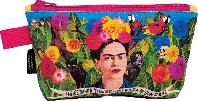 Frida Kahlo Bag - 9 Canvas Zipper Pouch for Pencils, Tools, Cosmetics, and More