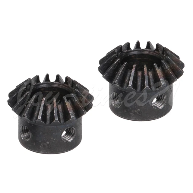 16 Teeth 1.5 Module 12mm Hole Dia 18mm Height Silver Black Bevel Gear
