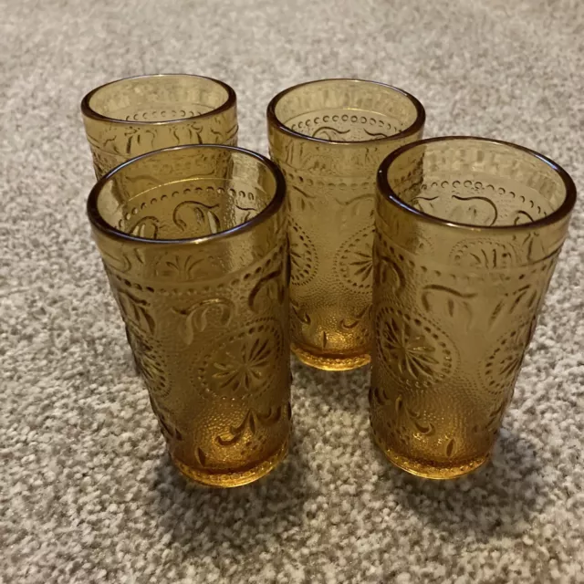 Brockway  Concord Juice Shot Amber Glasses 4 ozs (4)