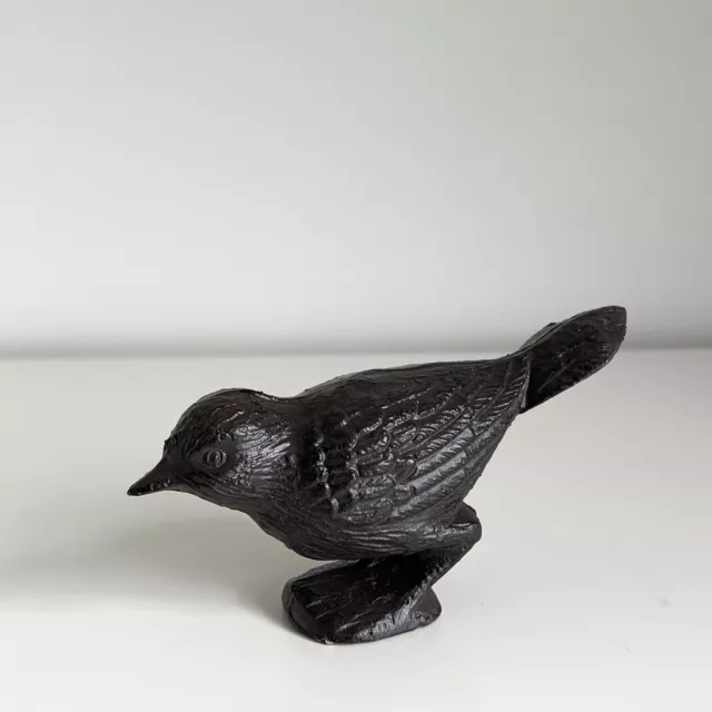 Cast Iron Bird Ornament Sparrow Sculpture Statue Home Garden Outdoor Decor Gift