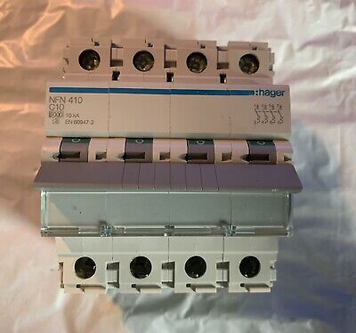 HAGER NF420 TRIPHASE Hager DISJONCTEUR TETRAPOLAIRE 20A N 20 AMPERES 10KA COURBE C 