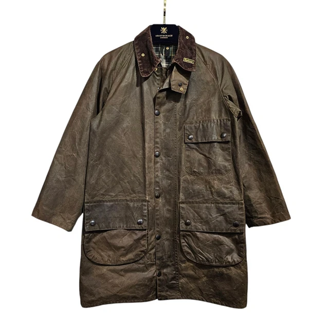 BARBOUR A98 SOLWAY Zipper Jacket Olive Green 36 Waxed Cotton 80s 