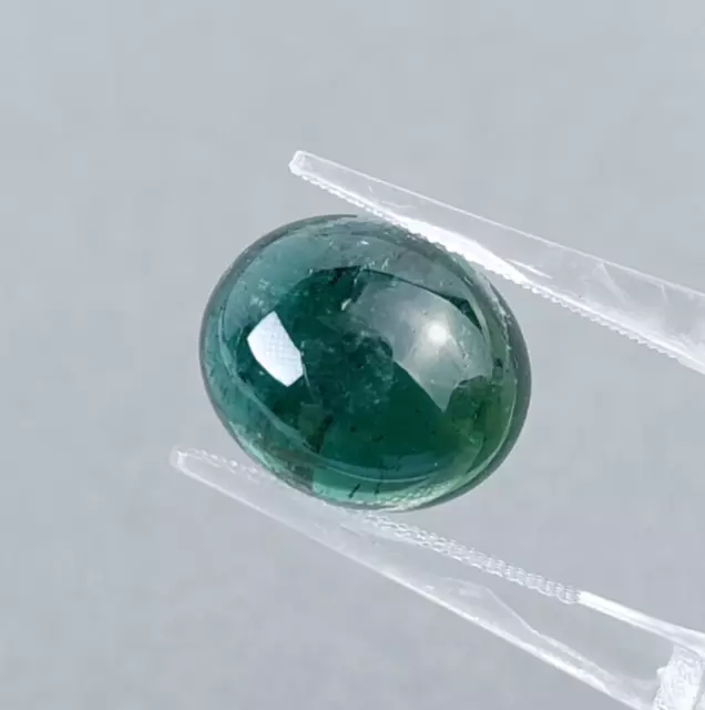 8.79Ct Natural Green Tourmaline - Oval Cabochon Loose Gemstone - Ref Video