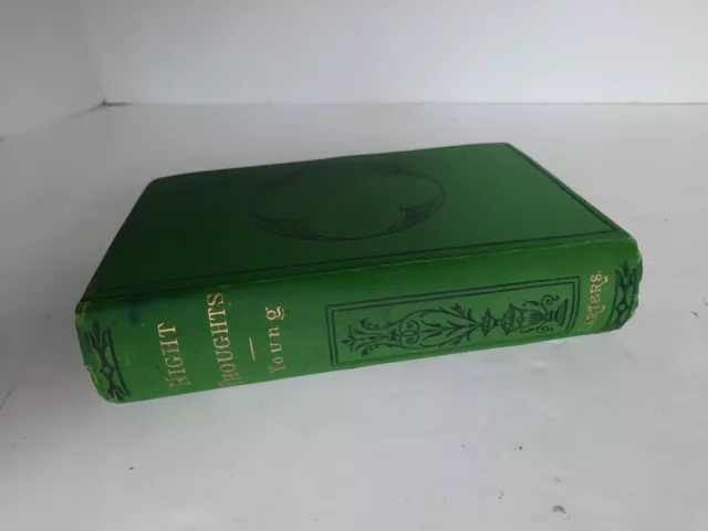 Night - Thoughts On Life, Death And Immortality By Edward Young 1875 Hardcover