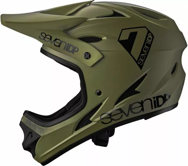 7 iDP M1 Helmet Army Green - Full Face Mountain Bike MTB BMX Seven Protection