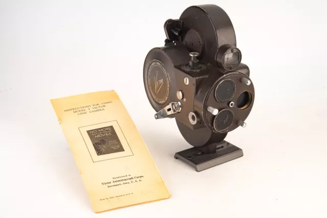 Victor Cine Camera Model 5 16mm Film Motion Picture with Instructions V23