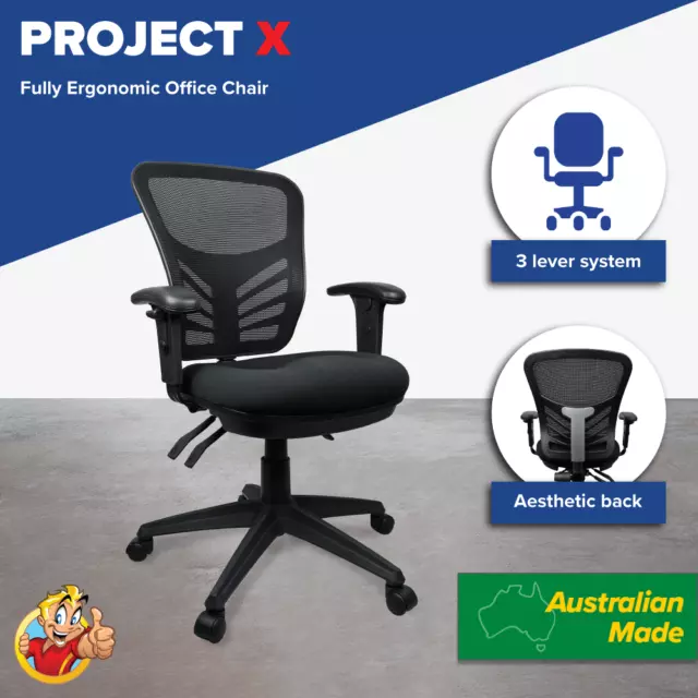 Mesh Chair Posture Comfort Office Chairs Ergonomic Soft Seating Adjustable Arms