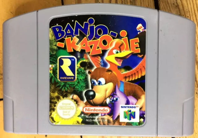 Cartouche Seule Banjo Kazooie 100% Originale Nintendo 64 N64 Pal Euro Cartridge