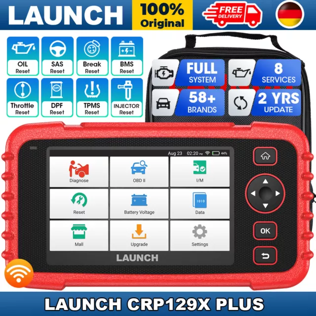 Launch CRP129X PLUS Profi KFZ Diagnosegerät Auto OBD2 Scanner ALLE System TPMS