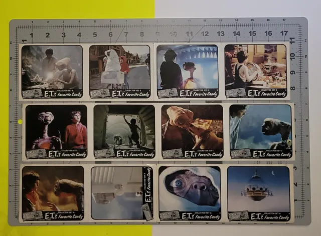 1982 E T Universal Studios Collector Set A B & C Stickers Reese's Pieces