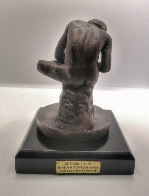 Reproduction En Bronze Le Tireur D'Épine - Hauteur 11 Cm - Statuette Neuve
