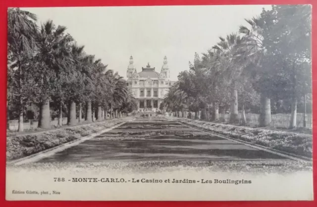 Alpes Maritimes 06 Monaco MONTE CARLO Le Casino et Jardins Ed GILETTA Nice N°788