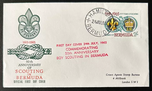 Bermuda 1965  Pfadfinder Scouts  FDC