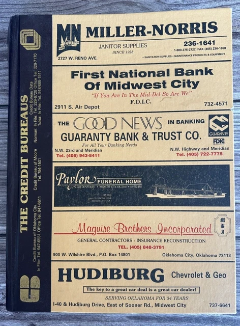 Oklahoma City Telephone Book Polk Cross Reference South OKC Moore 1991 Vintage