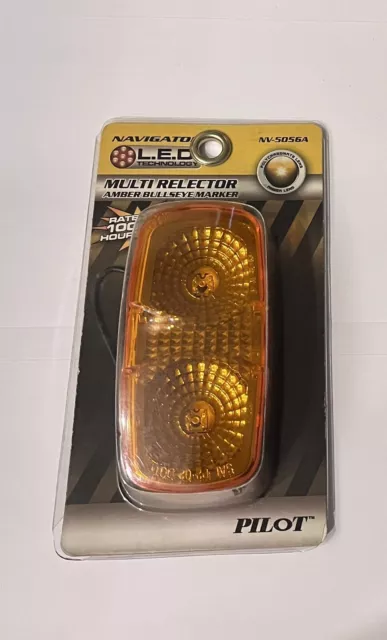 Pilot Navigator NV5056A ~ LED Multi Reflector Amber Double Bullseye Marker Lamp