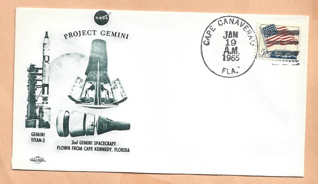 Gemini 2 Launch Januar 19,1965 Umhang Orbit Raum Abdeckung Nasa