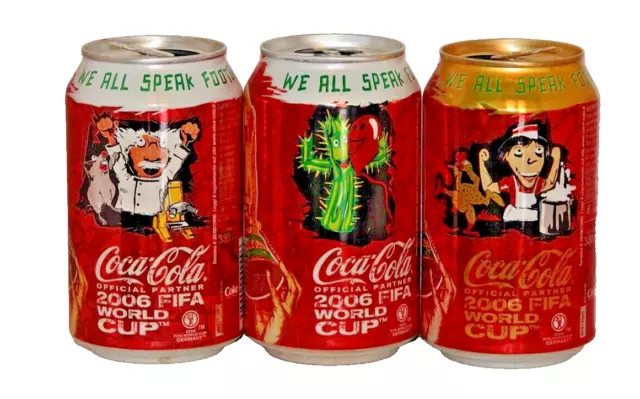 Coca Cola  cans  set from ITALY - WE ALL SPEAK FOOTBALL - WORLD CUP 2006