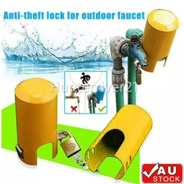 Security Outside Lock Tap Protective Cover Iron Garden Against Theft AU