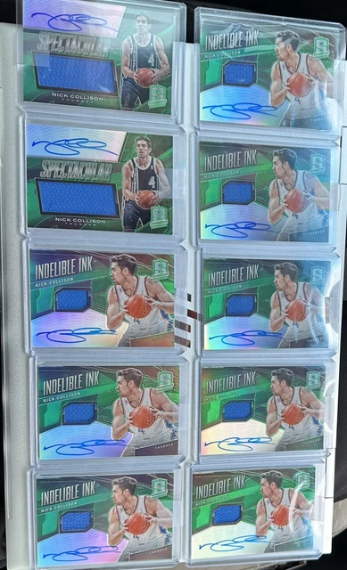 Lot Of (10) 2013-14 Nick Collison Jersey Autos /199 Game Worn On Card OKC Legend