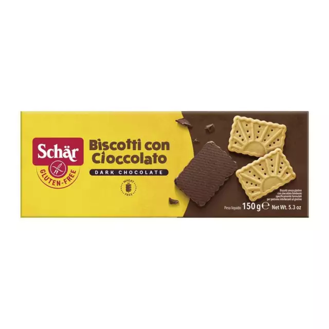 NEW Dr Schar Biscotti Con Cioccolato 150g x 6 (Gluten Free)