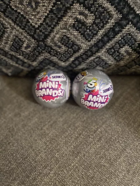 LOT OF 2 - Zuru 5 Surprise MINI BRANDS Series 3 Collectible Balls Figure Set NEW
