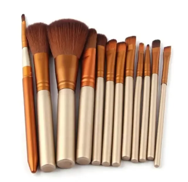 New Make Up Brushes 12 Piece Cosmetic Brush Set Eyeshadow Blusher UK Seller*