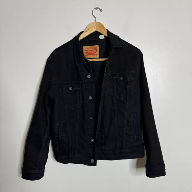 Levis Strauss Trucker Jacket Mens Denim Black Medium