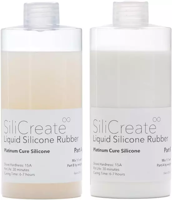 Liquid Silicone Rubber Mould Making Kit - White - 1:1 Mix Ratio - Addition Cured