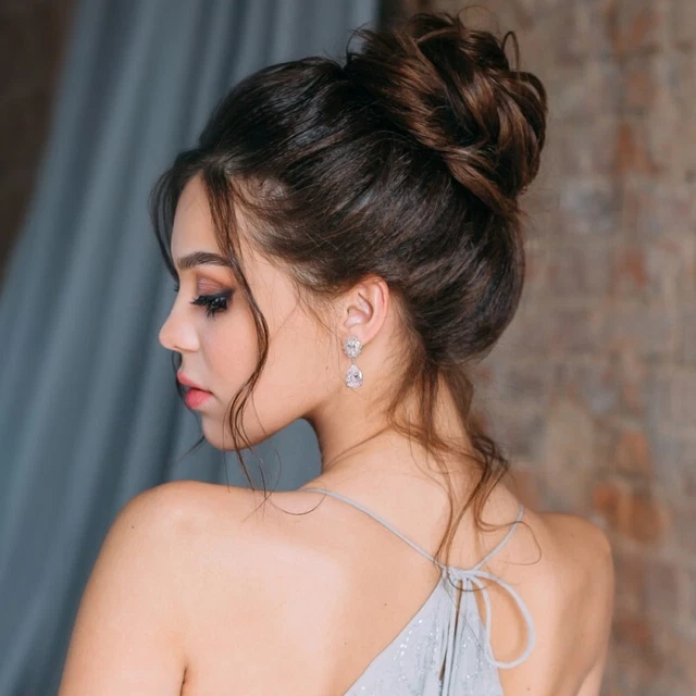 Orecchini Sposa Cristallo Margherita - Gioielli Matrimonio - Argento - Nuovi in Confezione Regalo