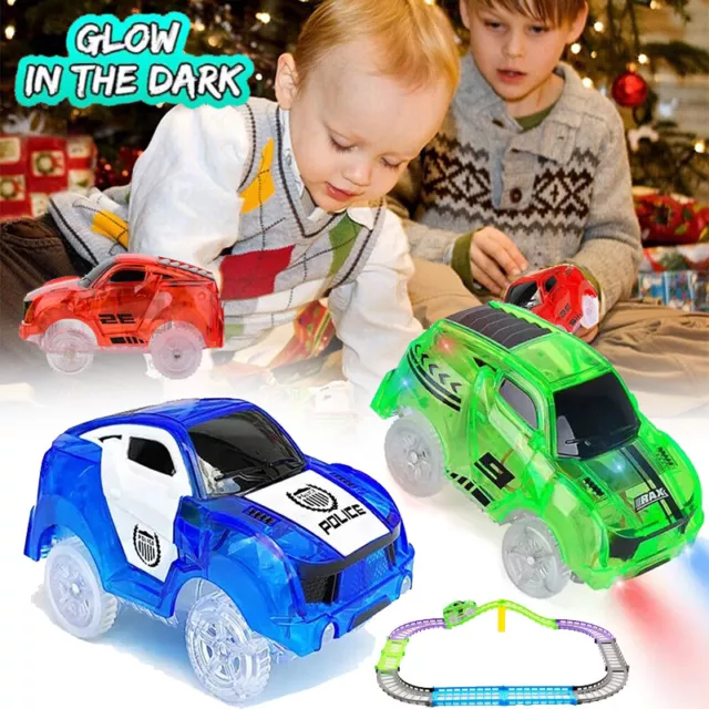 3Pack Glow Tracks Cars Racing Toy Car Light Up Toy Cars Race Track Cars Gift NEW