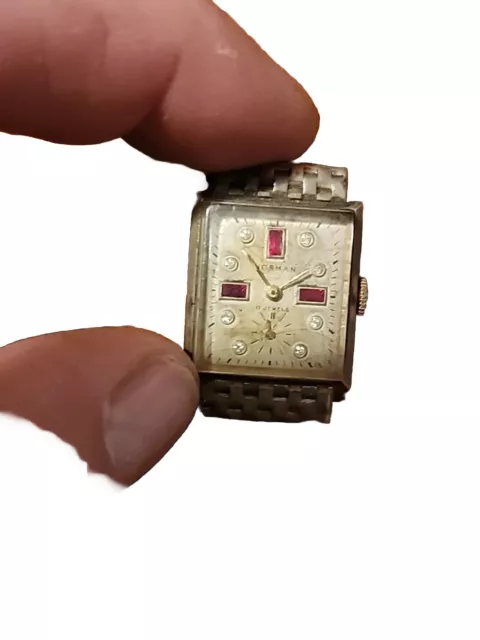 Vintage Rare 1940s Swiss Norman 17 Jewels Watch, No Band