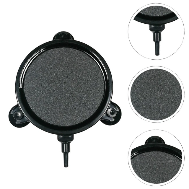 Disco de vejiga de ventosa ABS Y arena de cuarzo piedras de oxígeno para acuarios Black