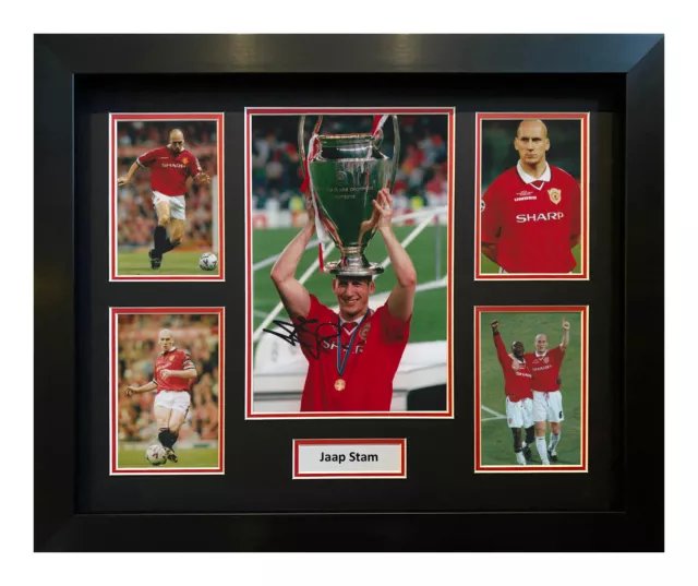 Jaap Stam Hand Signed Framed Photo Display - Manchester United Autograph 1.