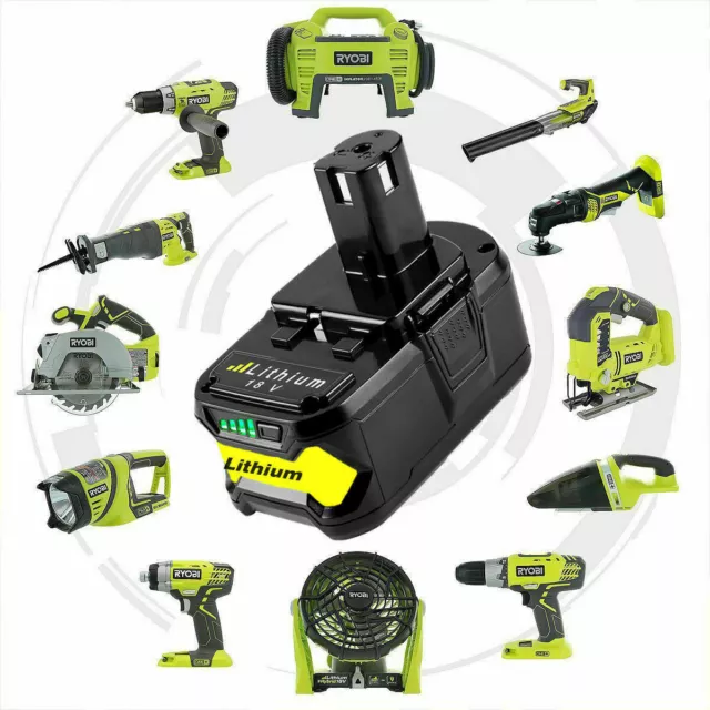 18V 5.0Ah TOOLS Akku für RYOBI One Plus Lithium RB18L50 Or P108 P104 Batteries 3