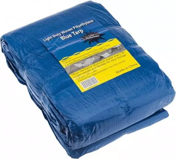 Value Collection 40' Long x 30' Wide Polyethylene Tarp & Dust Cover Blue